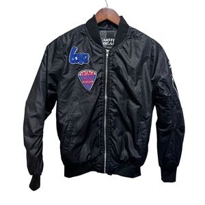 Moto Gear Black Bomber Jacket Full Zip Size XS